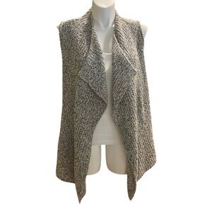 Jones New York Open Front Cardigan Sweater Vest, Blue Denim Color. Size XL